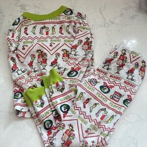 Festive Kids Pajamas with Green Accents grinch collection